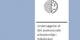 Forsiden af undersøgelse af det psykosociale arbejdsmiljø i folkekirken 2023