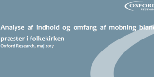 Forsiden af analyse af indhold og omfang af mobning blandt præster i folkekirken