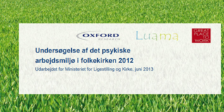 Forside af undersøgelse af det psykiske arbejdsmiljø i folkekirken