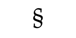 Et paragrafsymbol sort på hvidt