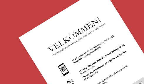 plakat fra samlingen af coronamaterialer