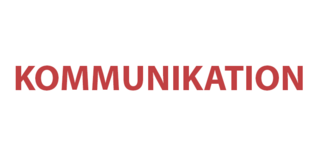 tekst rødt på hvidt: kommunikation