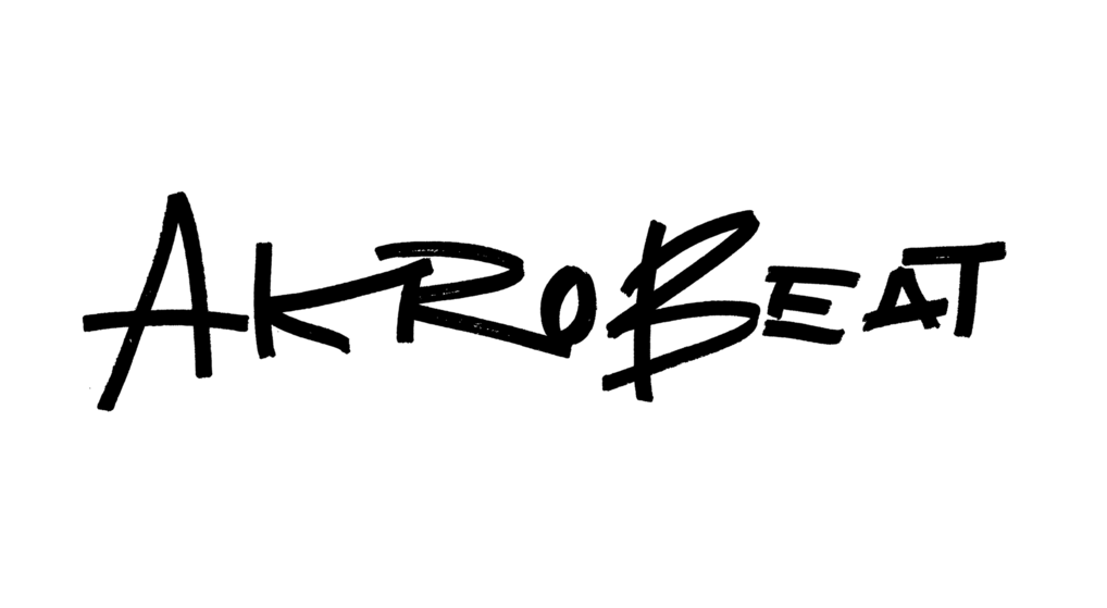 Akrobeat skrevet med store, hurtige bogstaver