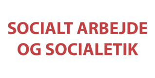 tekst rødt på hvidt: socialt arbejde og socialetik