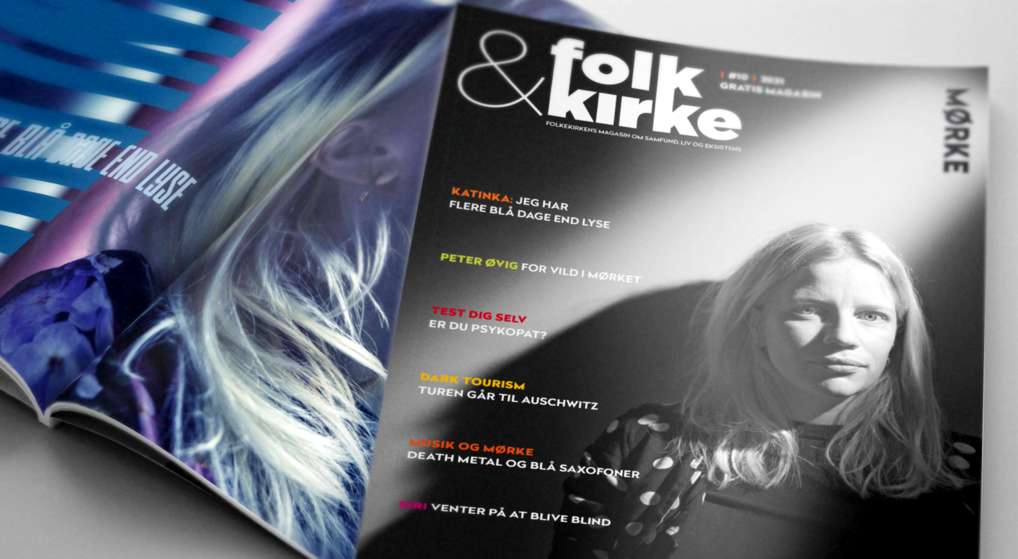 Folk&kirke Opslag og forsiden af det nye nummer af magasinet folk&kirke
